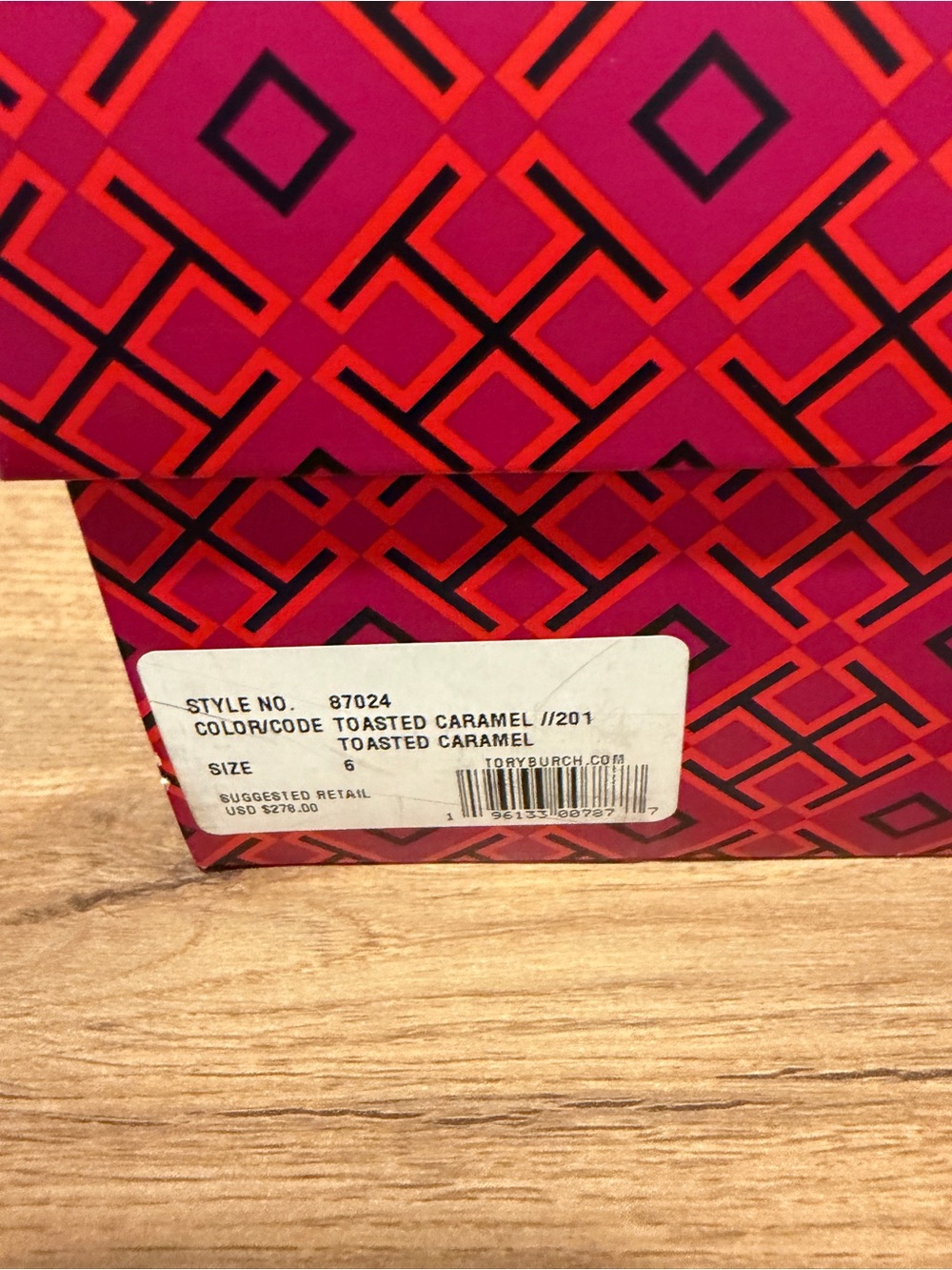 Tory Burch Suede Loafers in Cognac with Gold Logo - Picture 3 of 3